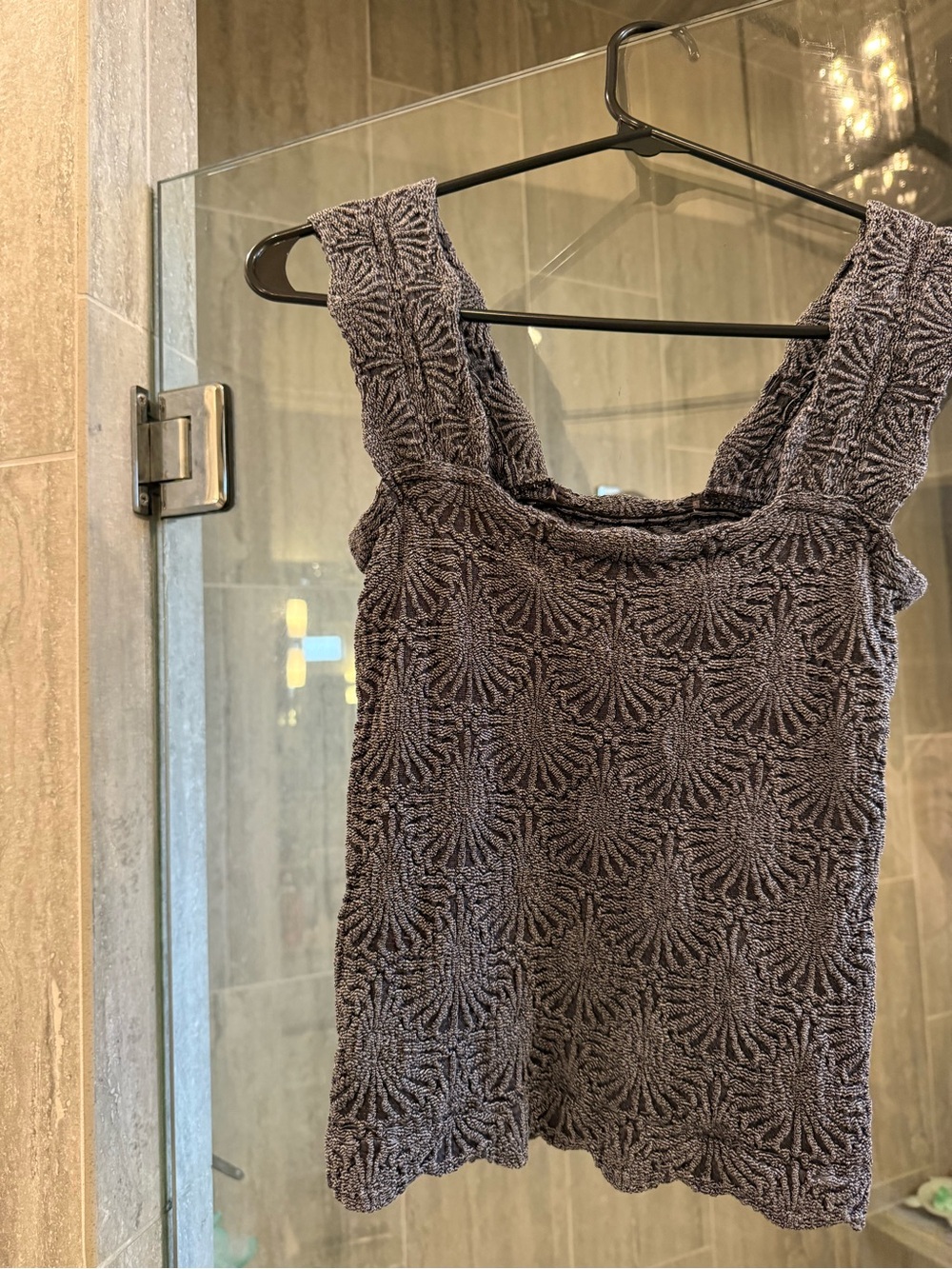 Women’s Free People Textured Sleeveless Tank Top - Charcoal